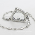 Programmable new design engagement charm bracelets, cute heart silver bracelet for women